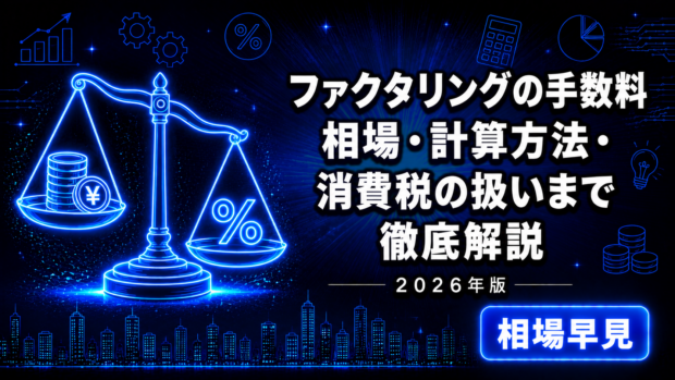 ファクタリングの手数料の相場【2026年版】