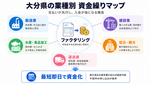 大分県の業種別 資金繰りマップ