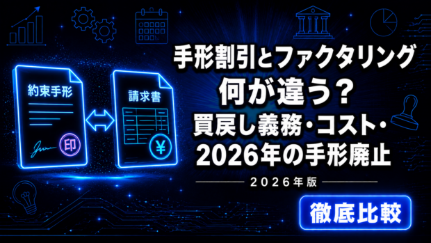 手形割引とファクタリングの違い【2026年版】