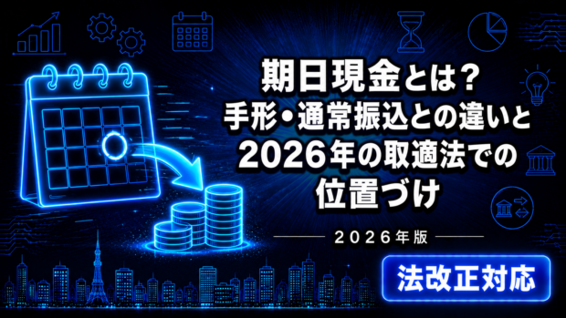 期日現金とは？手形・通常振込との違い【2026年版】