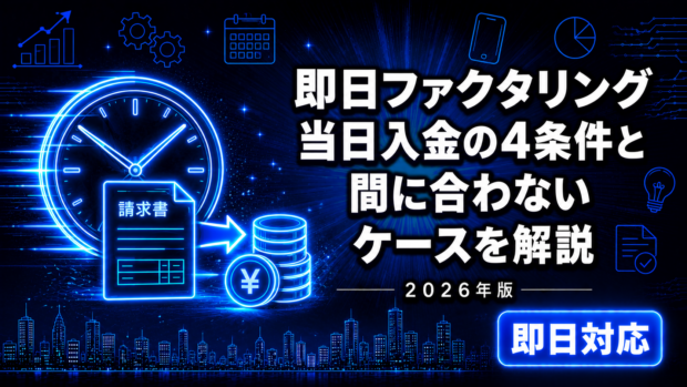 即日ファクタリング｜当日入金の4条件